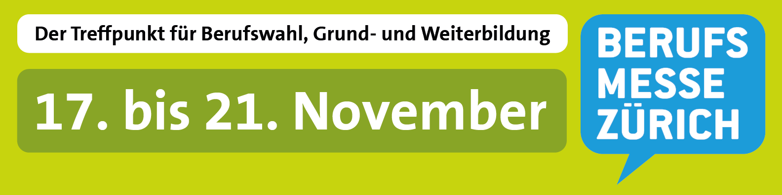 Berufsmesse Zürich, 17. bis 21. November
